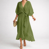 Vestido Elegante con Escote en V para Mujeres