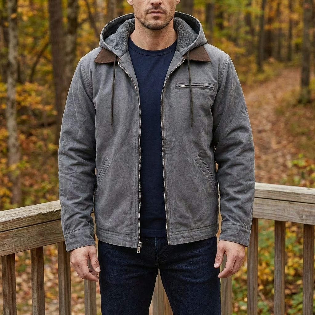 Chaqueta con Capucha con Forro de Polar para Hombres