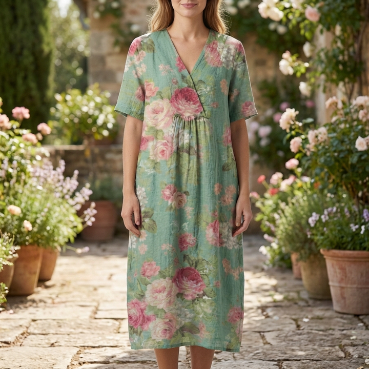 Vestido Midi-Imprimido Floral