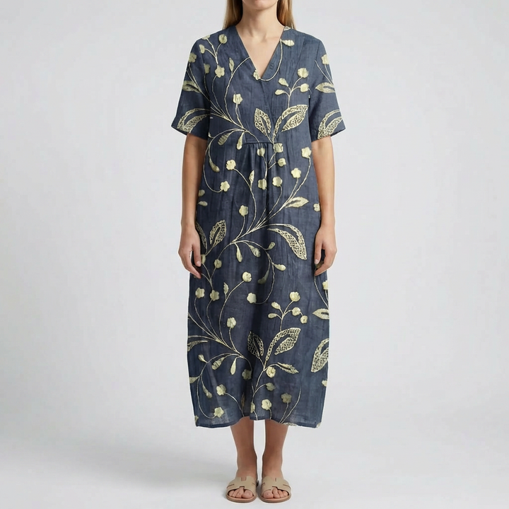 Vestido Midi-Imprimido Floral