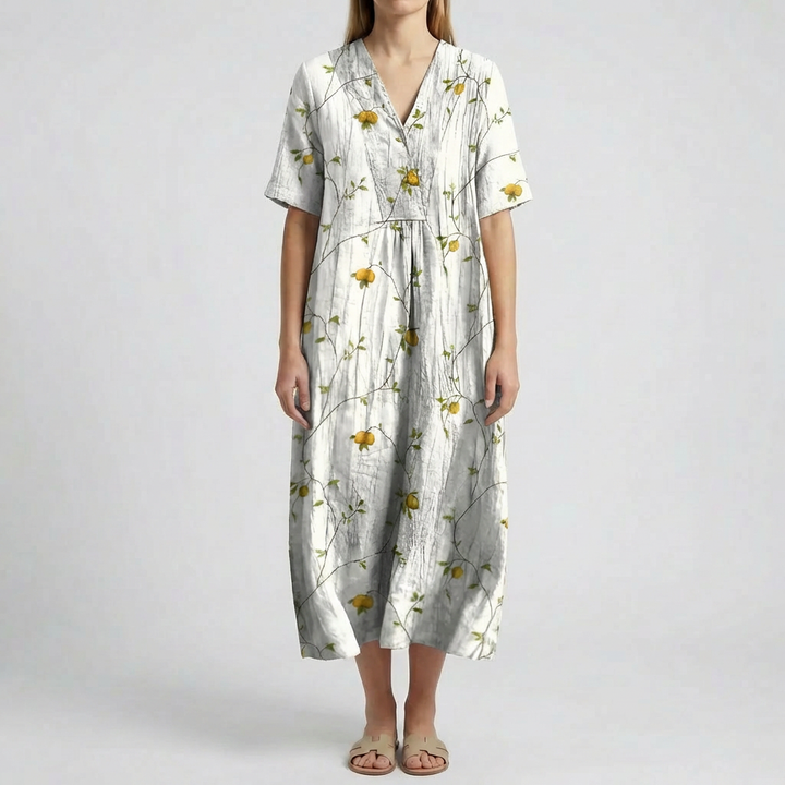 Vestido Midi-Imprimido Floral