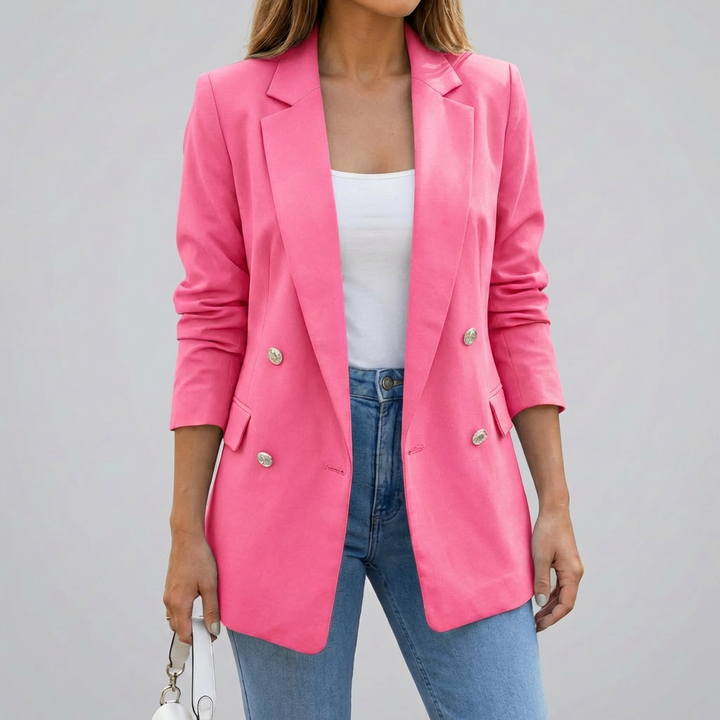 Blazer Doble Abotonado a Medida para Mujeres