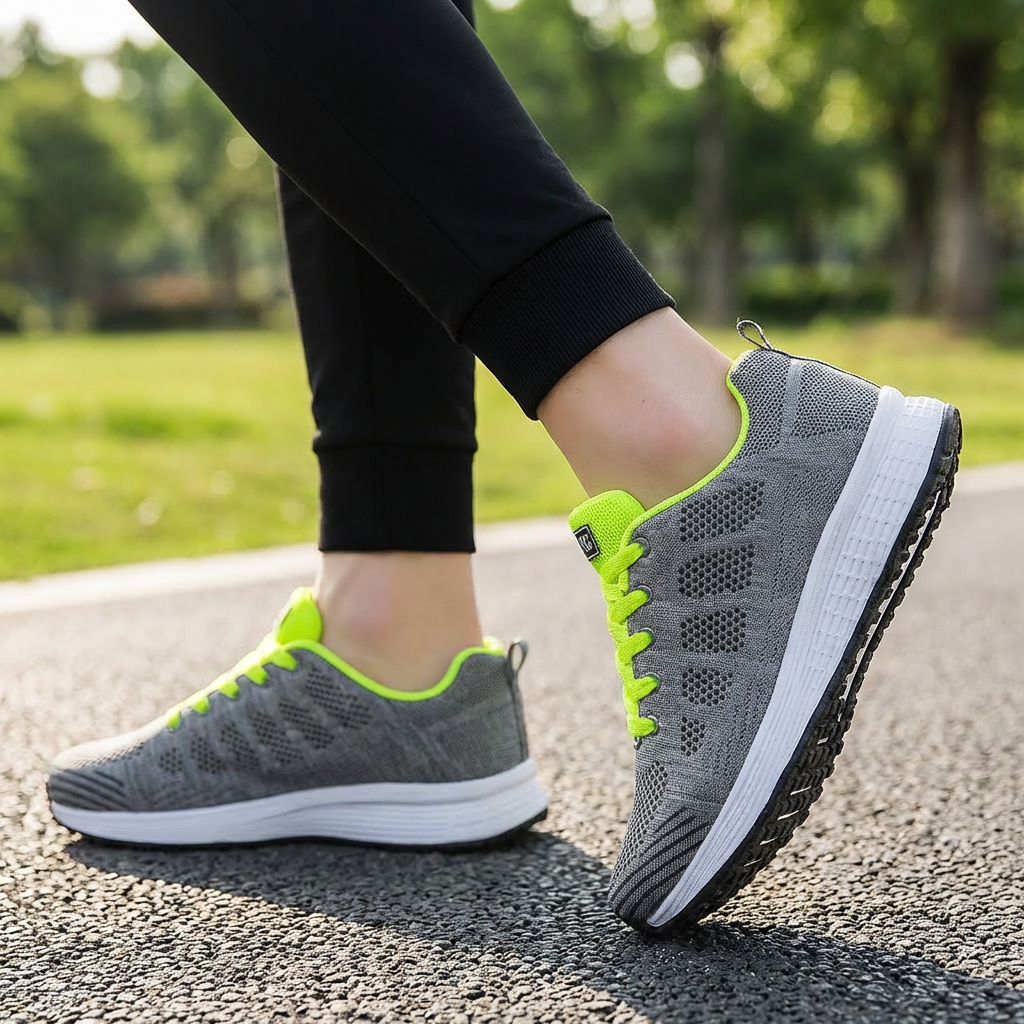 Zapatilla Atlética Mujer con Cordones Amortiguada