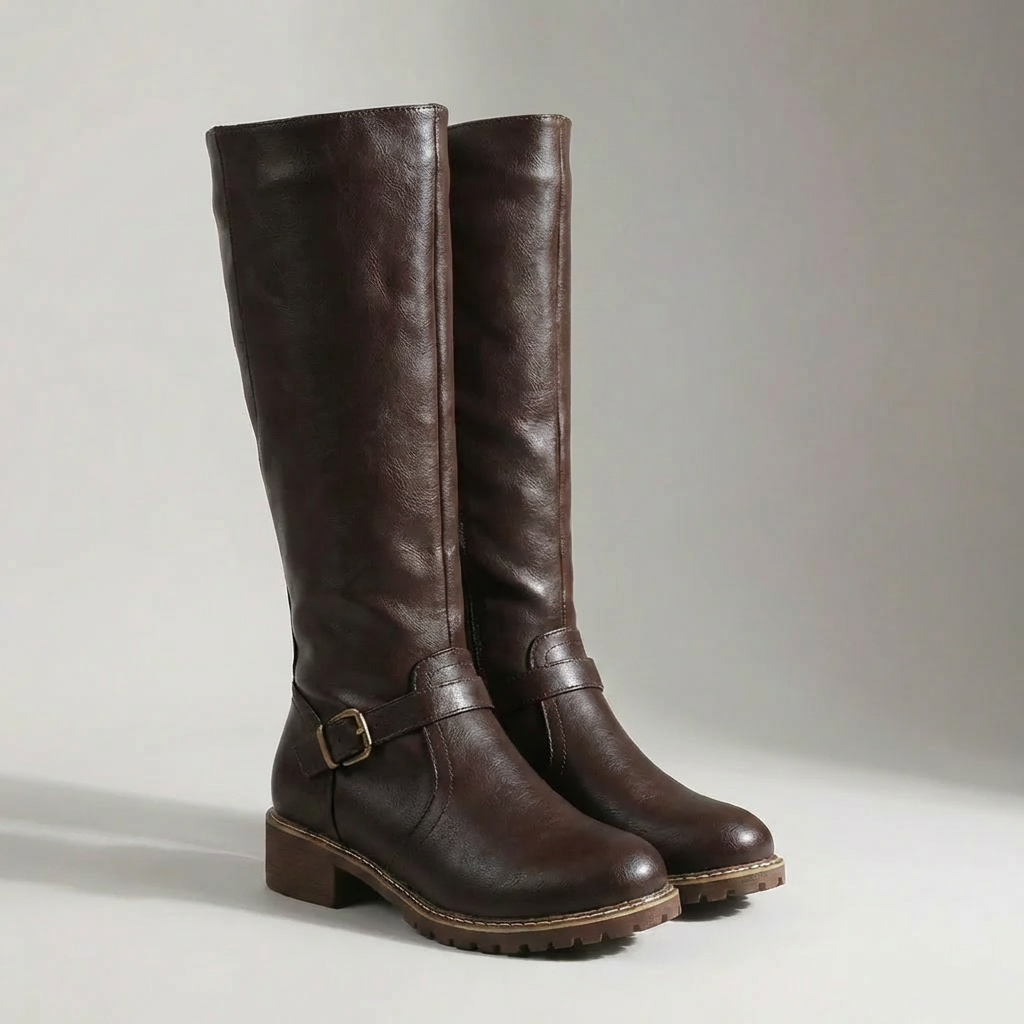 Bota de Montar Alta con Detalle de Buckle