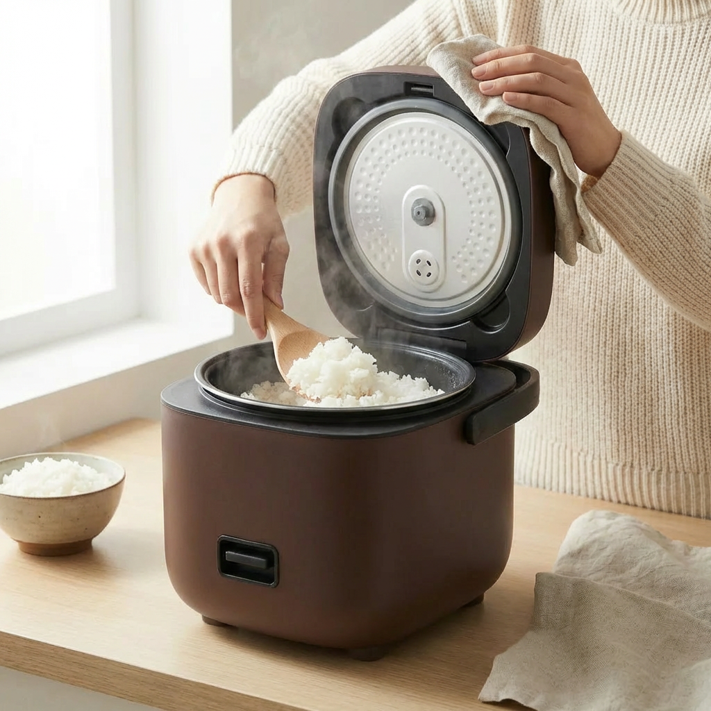 Cocedor de Arroz Mini Compacto de Un Solo Toque