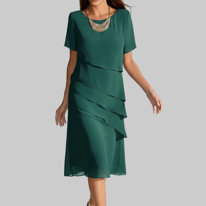 Vestido Midi Chiffon Lujoso para Mujeres