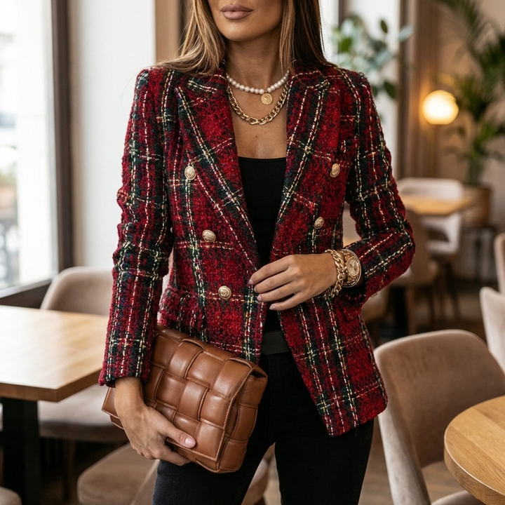 Blazer de Mujer con Botones Dorados