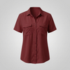 Blusa Elegante de Manga Corta para Mujeres