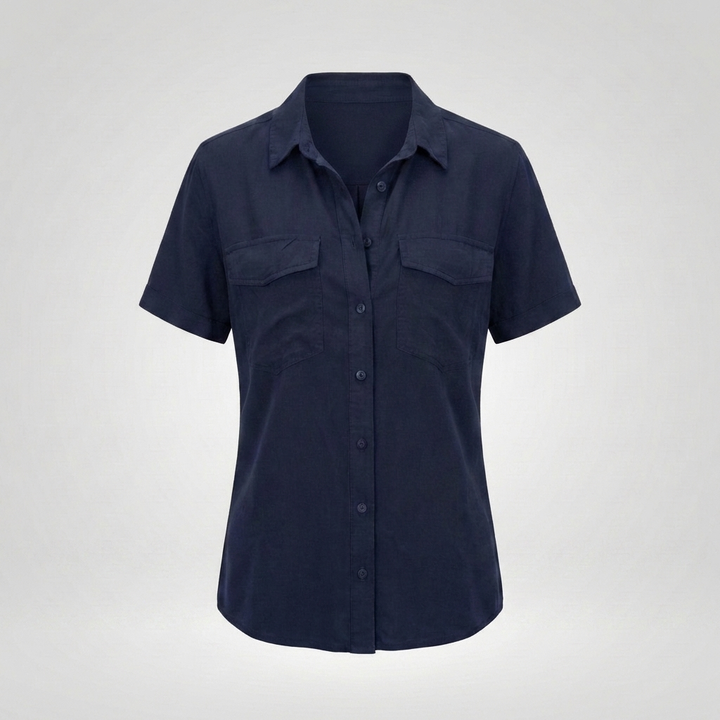 Blusa Elegante de Manga Corta para Mujeres