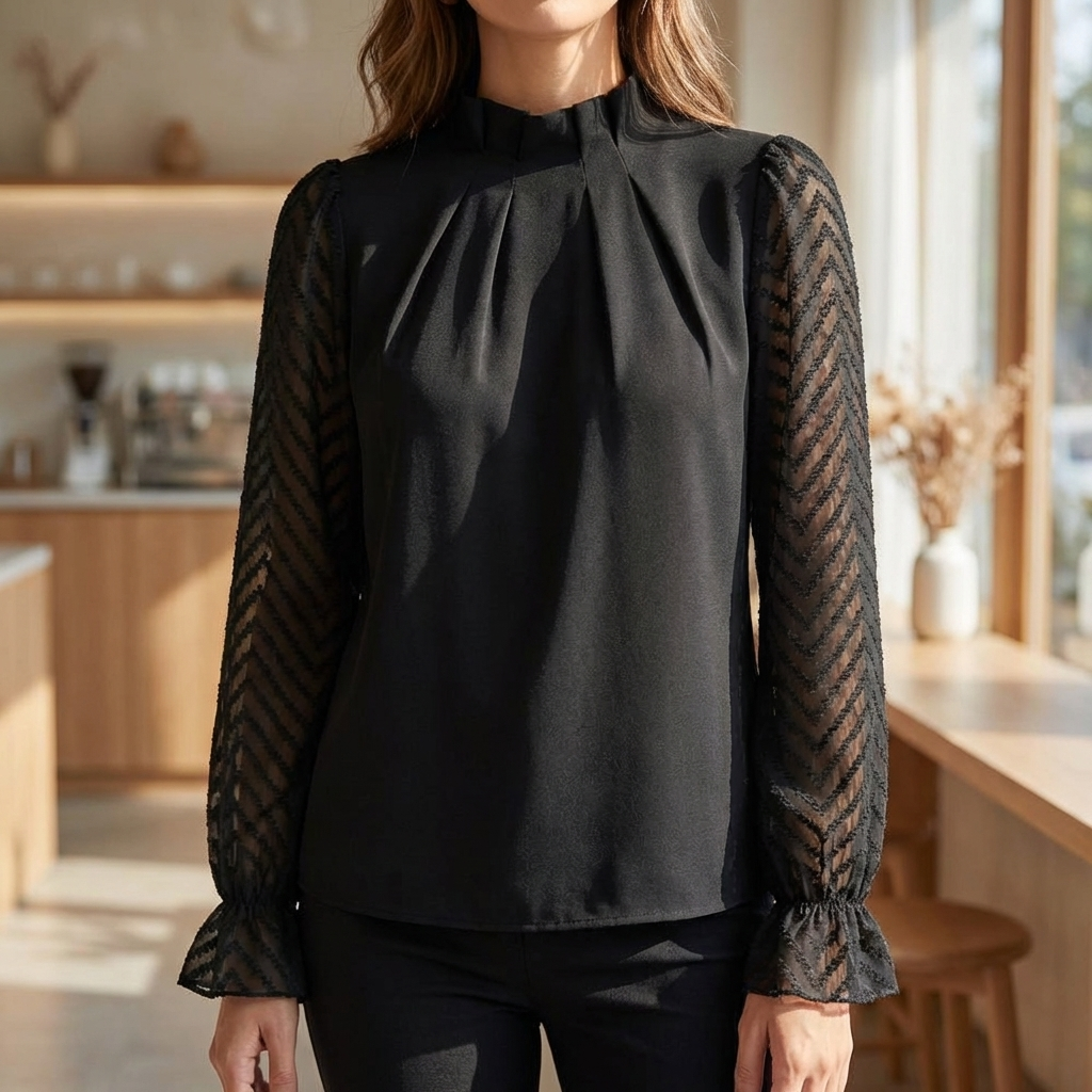 Blusa Elegante de Mangas Largas para Mujeres