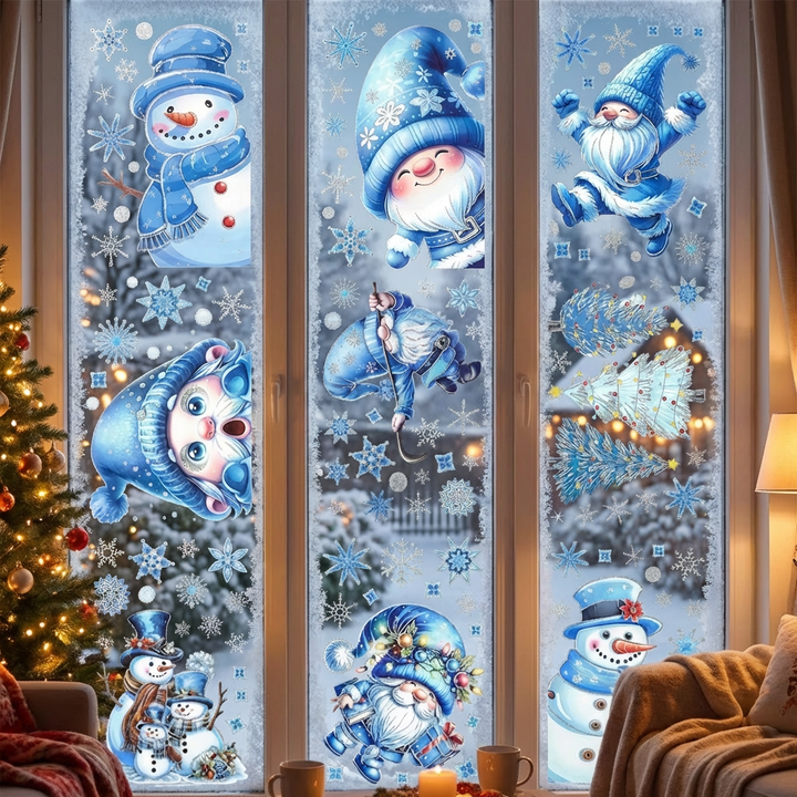 Juego de Stickers para Ventanas de Vacaciones de Tamaño Grande