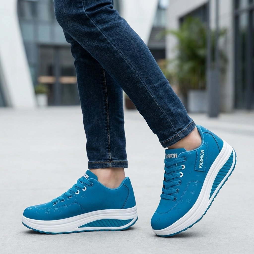 Zapatilla de Plataforma con Lazada para Mujeres