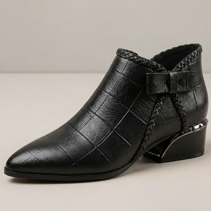 Botas de Tobillo con Tacón Bajo para Mujeres