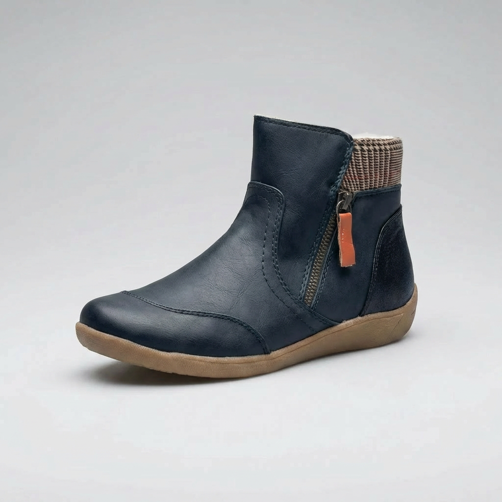 Botas de Invierno con Cremallera Media Tobillo