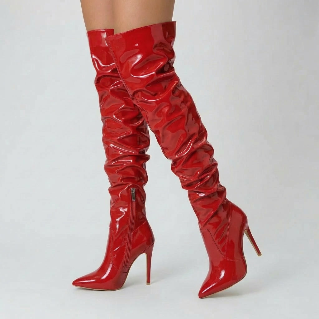 Botas de Tacón Stiletto por Encima de la Rodilla para Mujeres