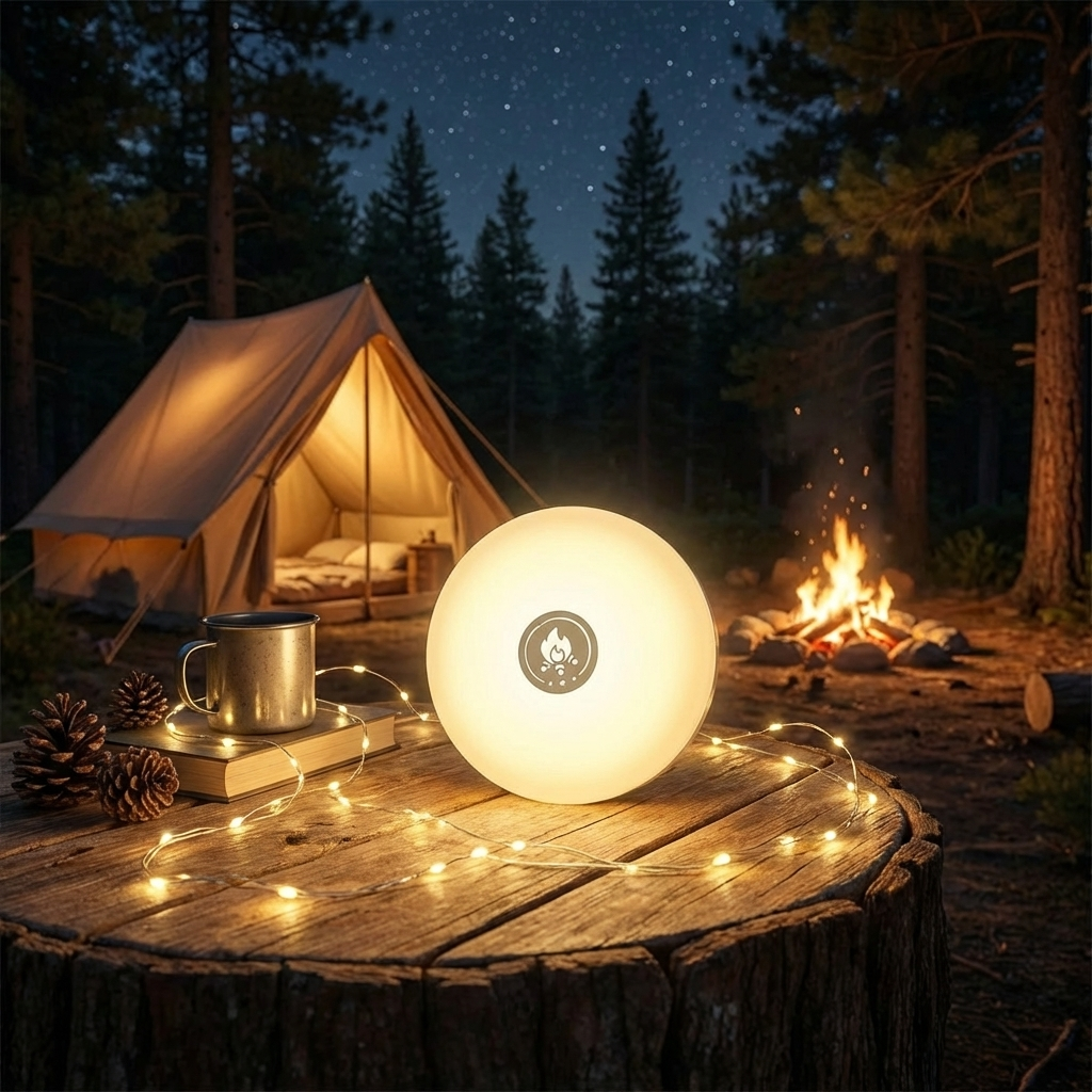 Luz de Camping Retráctil 4-en-1 para Exterior