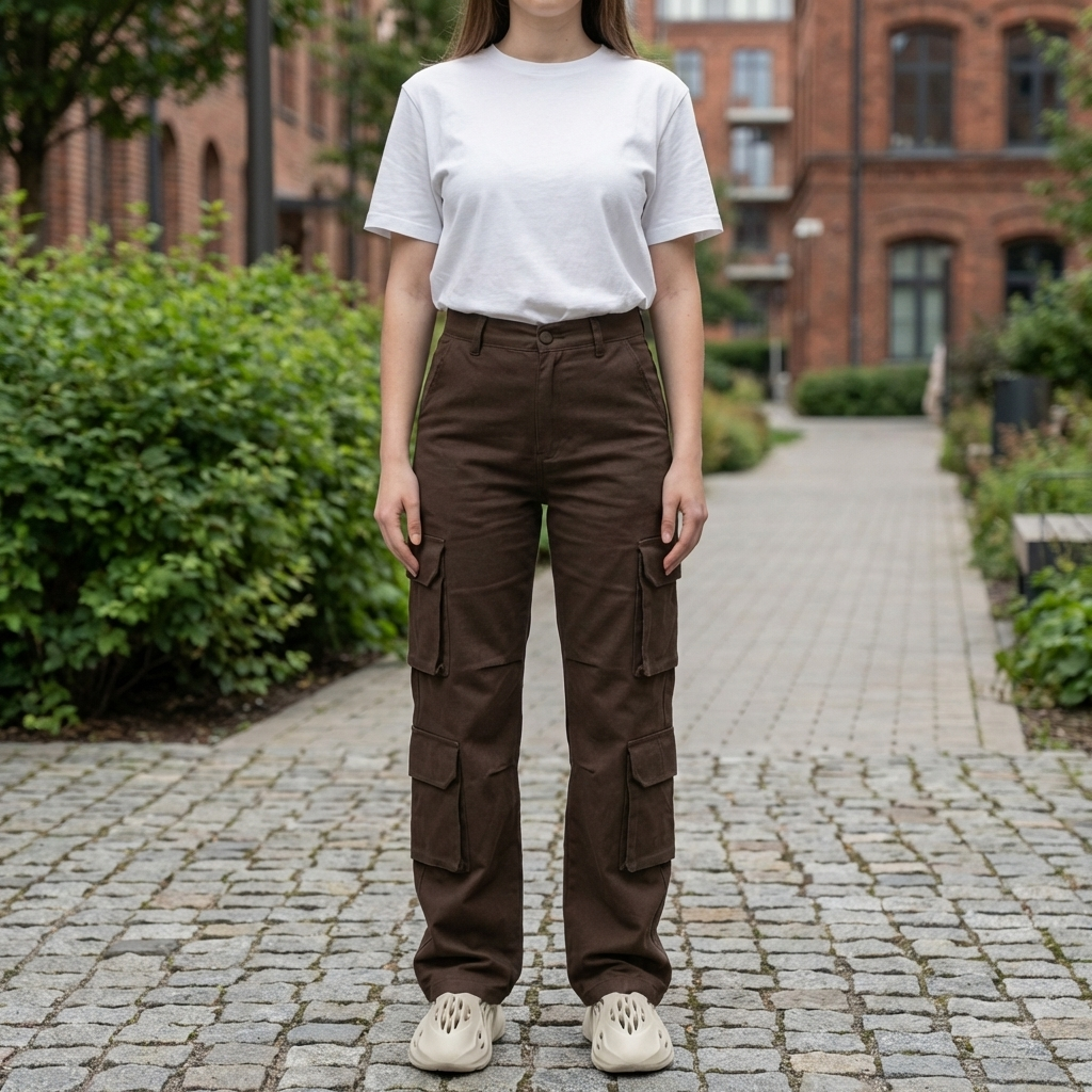 Pantalones Cargo de Cintura Alta para Mujeres