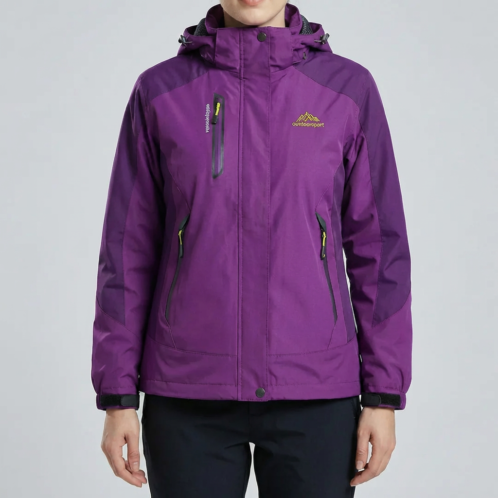 Chaqueta Exterior con Capucha a Prueba de Viento para Mujeres