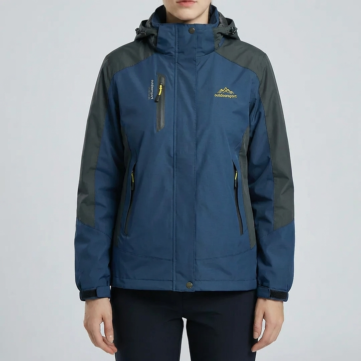 Chaqueta Exterior con Capucha a Prueba de Viento para Mujeres