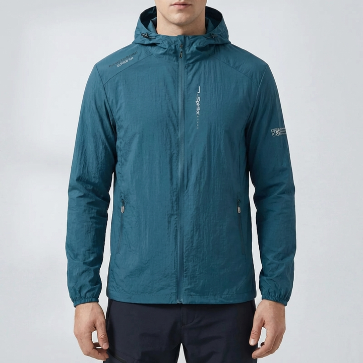 Chaqueta de Viento Ultraligera con Capucha para Hombres