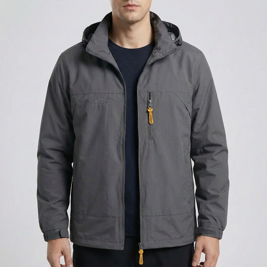Chaqueta Shell Exterior con Capucha para Hombres