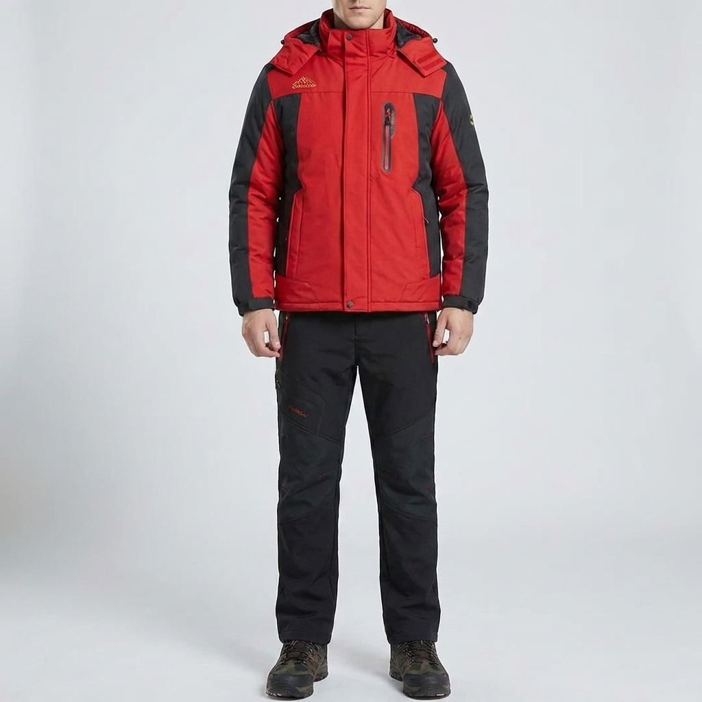 Conjunto de Chaqueta y Pantalones de Exterior con Capucha Aislante