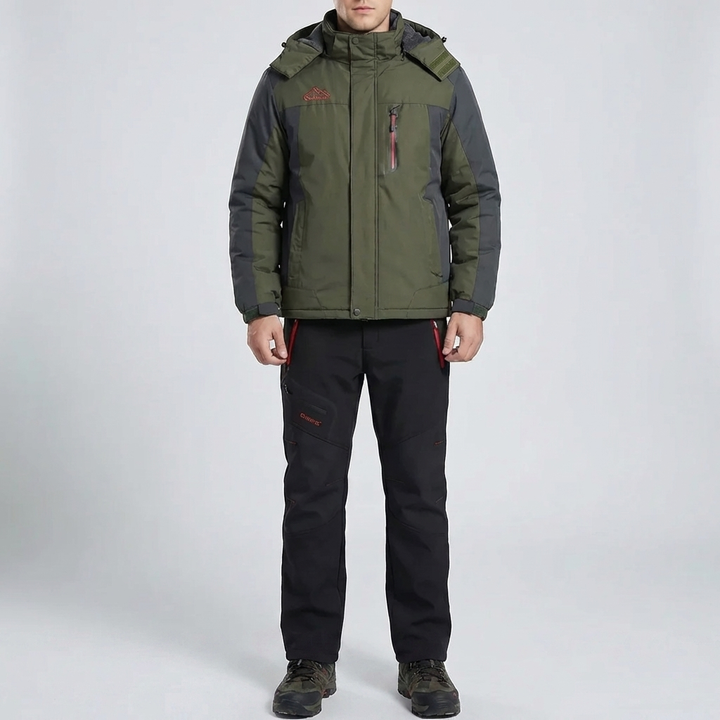 Conjunto de Chaqueta y Pantalones de Exterior con Capucha Aislante
