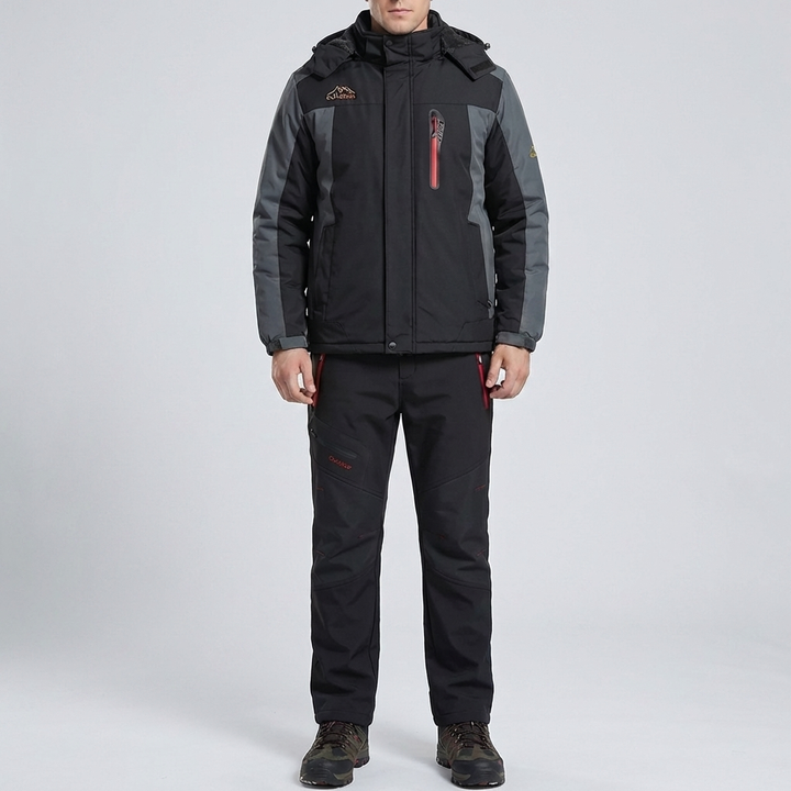 Conjunto de Chaqueta y Pantalones de Exterior con Capucha Aislante