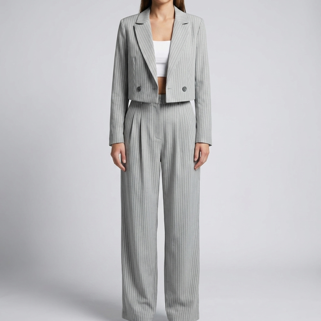 Conjunto de Blazer y Pantalones de Dos Piezas para Mujeres