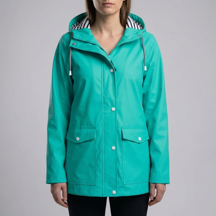 Chaqueta Exterior Repelente al Agua con Capucha para Mujeres