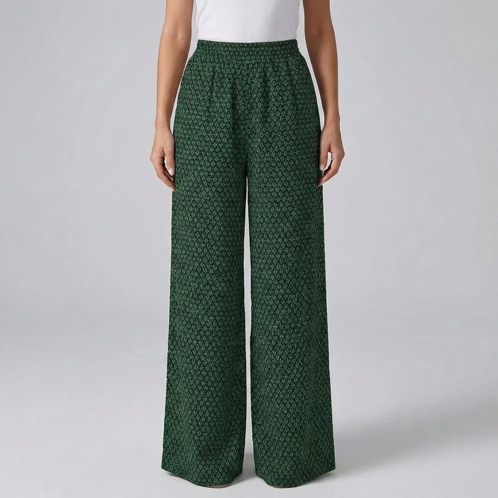 Pantalones Anchos de Cintura Alta Estampados