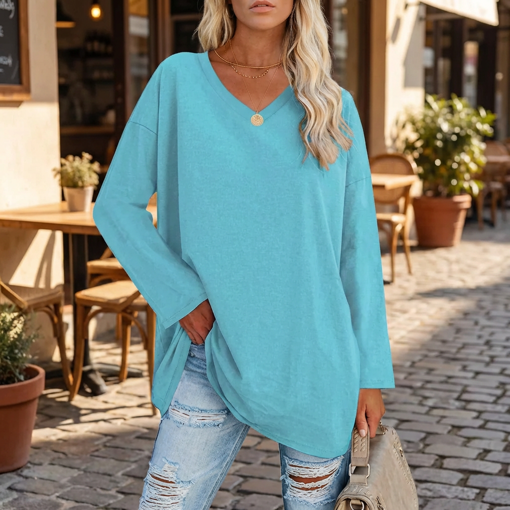 Blusa Elegante de Manga Larga para Mujeres