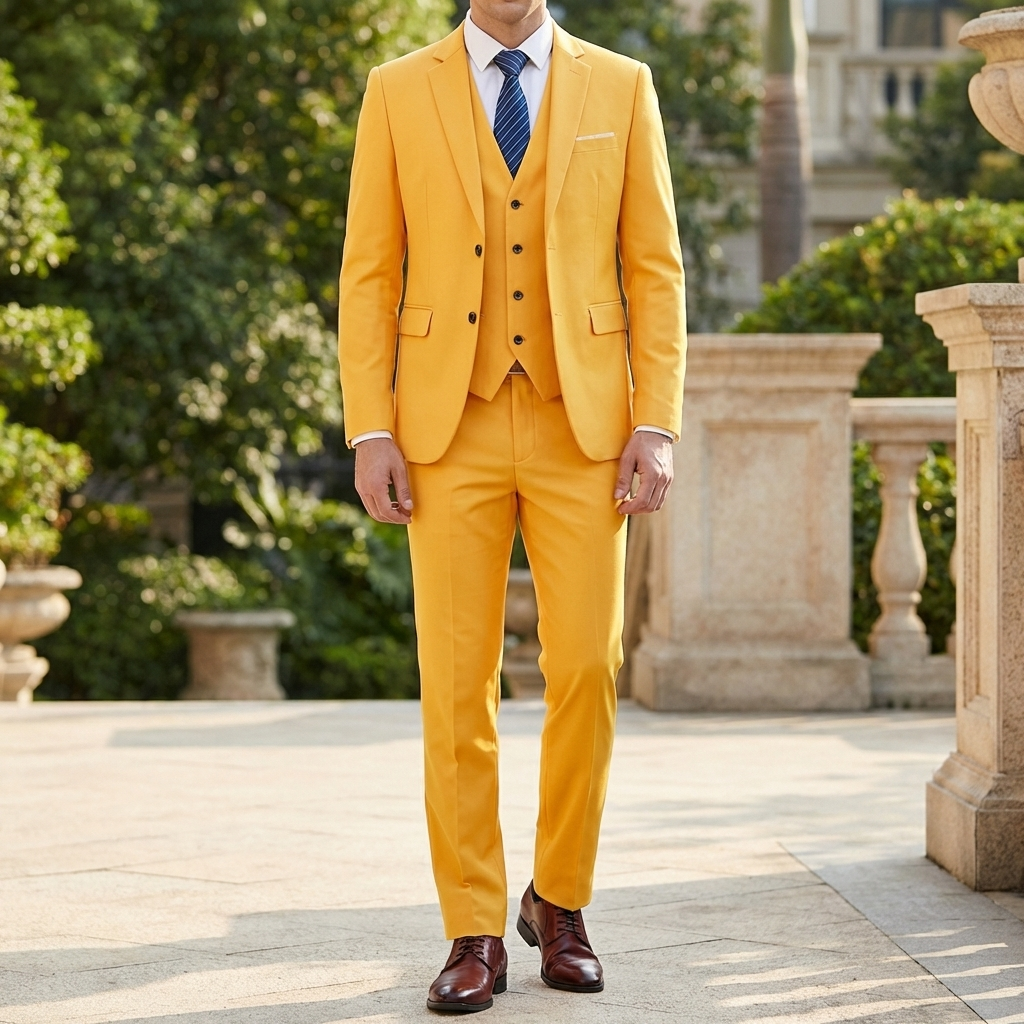Traje Slim Fit de 3 Piezas de Lujo para Hombres