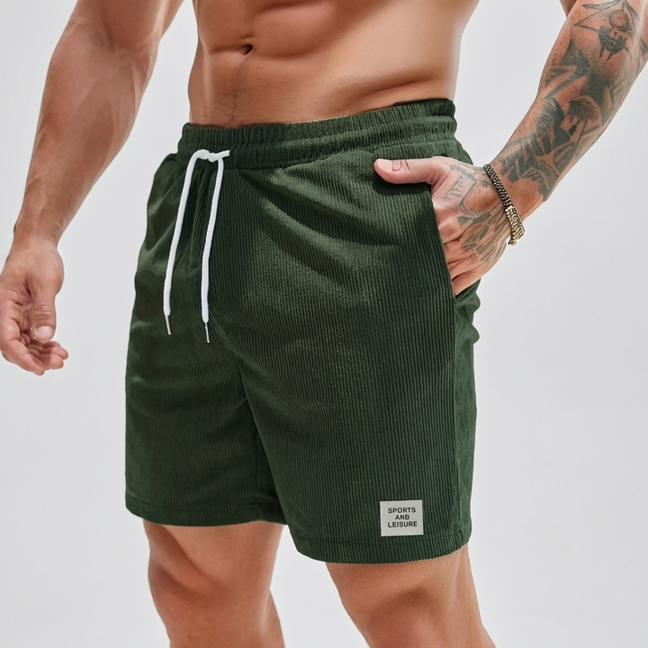 Pantalones Cortos de Corduroy Casuales para Hombres