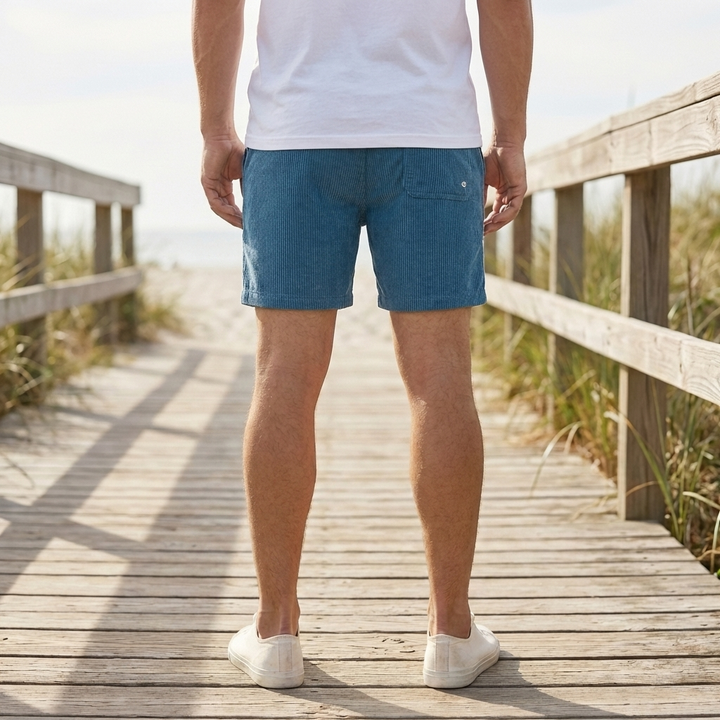 Pantalones Cortos de Corduroy Casuales para Hombres
