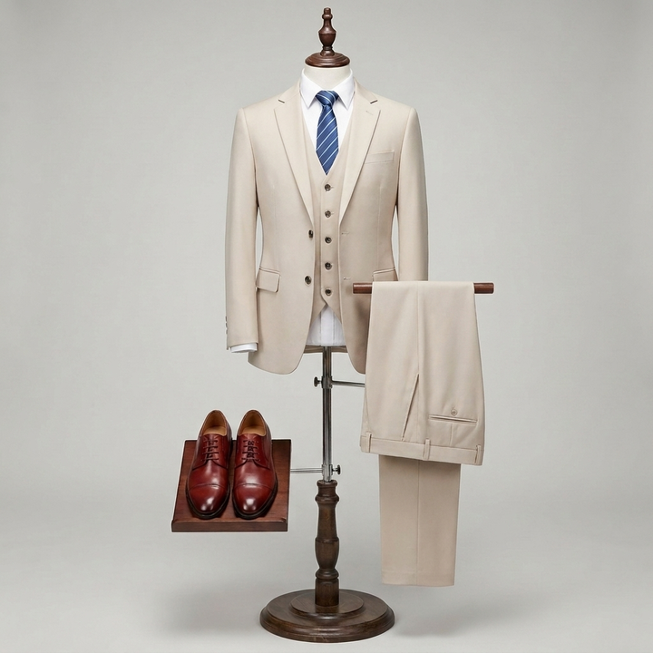 Traje Slim Fit de 3 Piezas de Lujo para Hombres