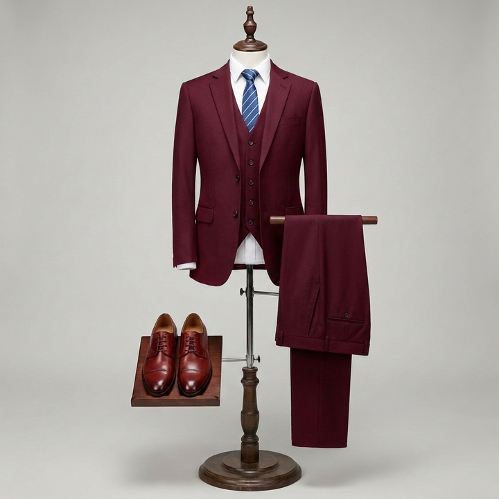 Traje Slim Fit de 3 Piezas de Lujo para Hombres