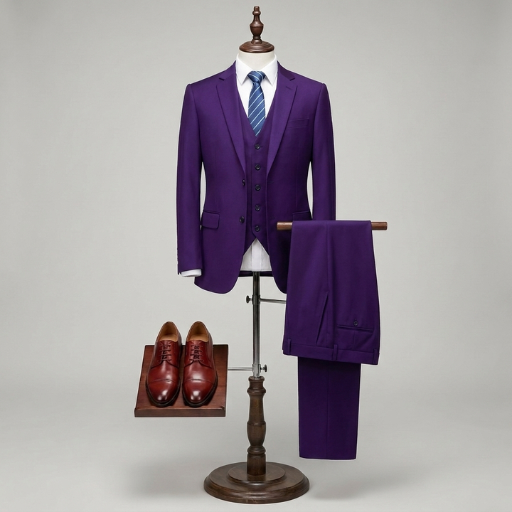 Traje Slim Fit de 3 Piezas de Lujo para Hombres