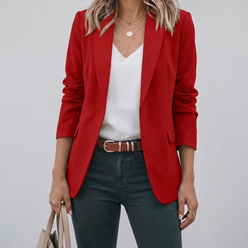Blazer Elegante con Aspecto Vintage para Mujeres