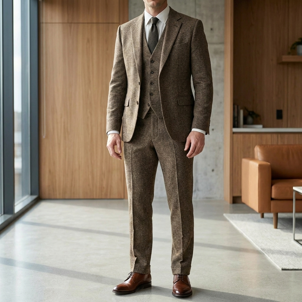Traje Formal de Tres Piezas Ajustado