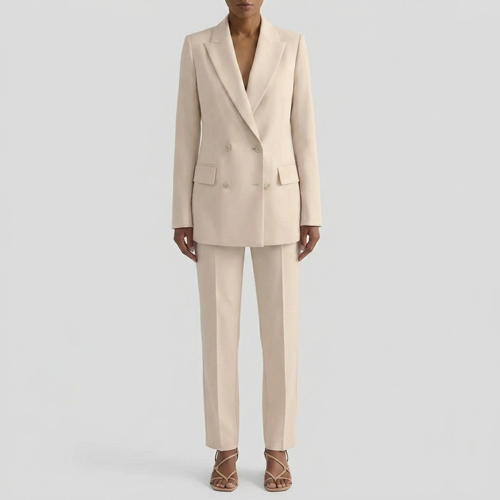 Conjunto de Blazer y Pantalones a Medida Doble Breasted