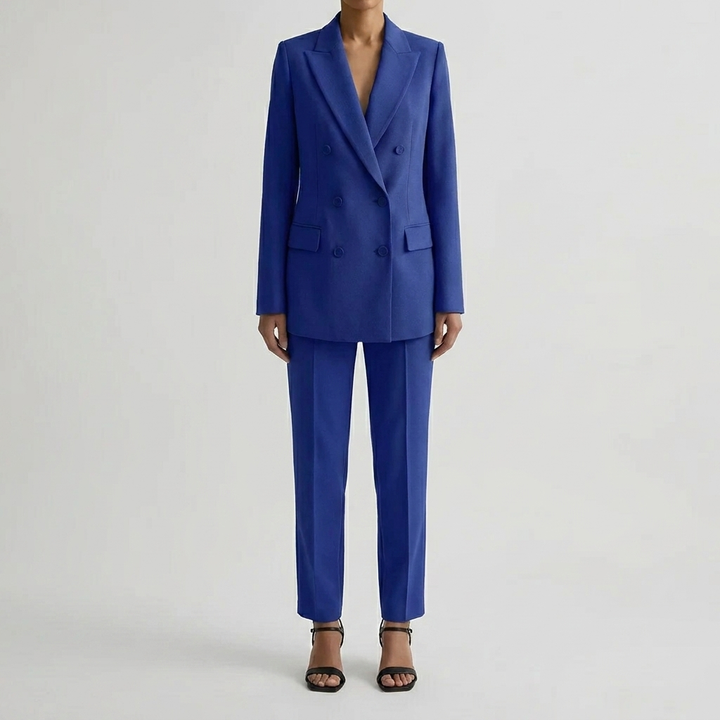 Conjunto de Blazer y Pantalones a Medida Doble Breasted