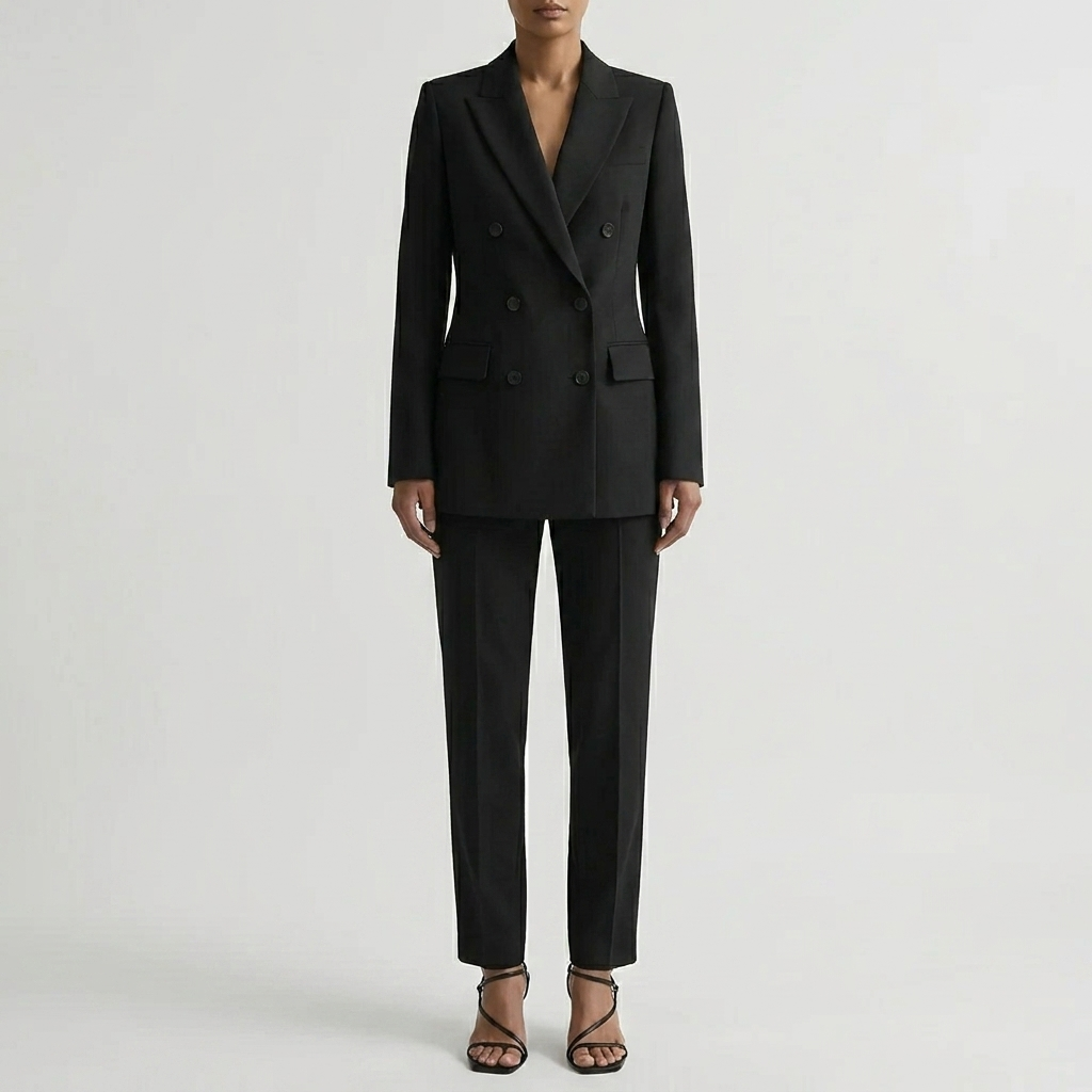 Conjunto de Blazer y Pantalones a Medida Doble Breasted