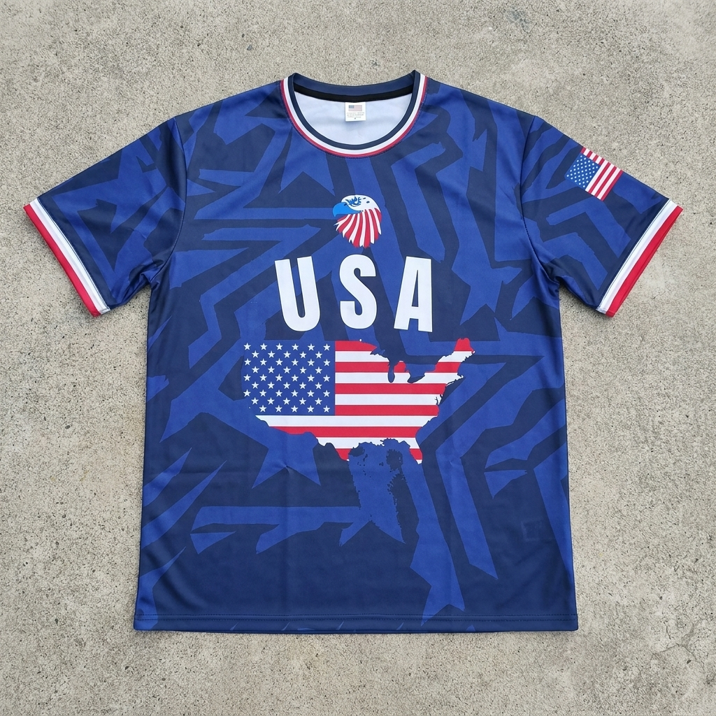 Camiseta de Mapa de Fútbol de EE.UU. para Hombres