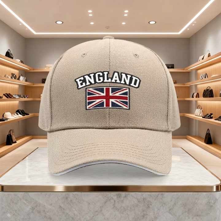 Gorra de béisbol con bandera del Reino Unido de Inglaterra
