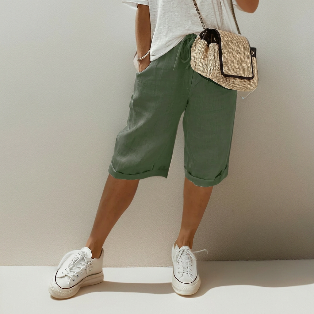 Pantalones cortos sueltos con cordones