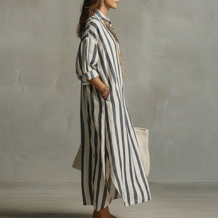 Vestido A-linea para Mujer – Con Cuello Solapa