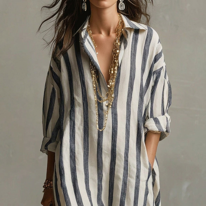 Vestido A-linea para Mujer – Con Cuello Solapa