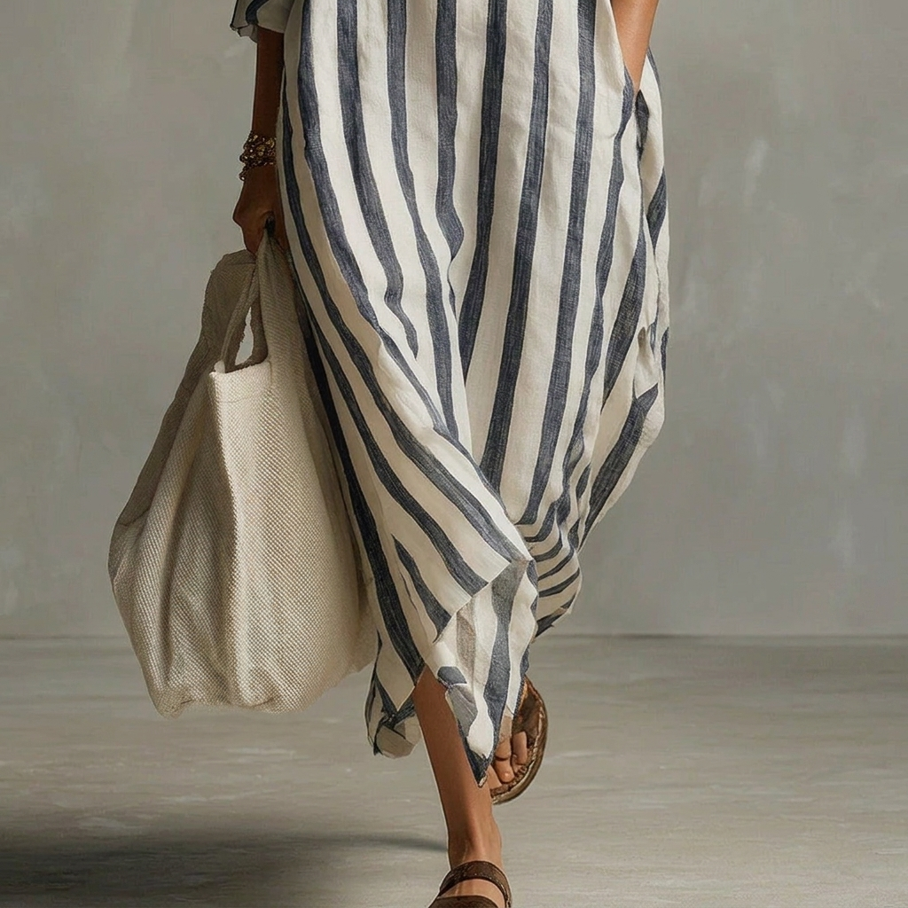 Vestido A-line para Mujeres – Con Cuello Revers