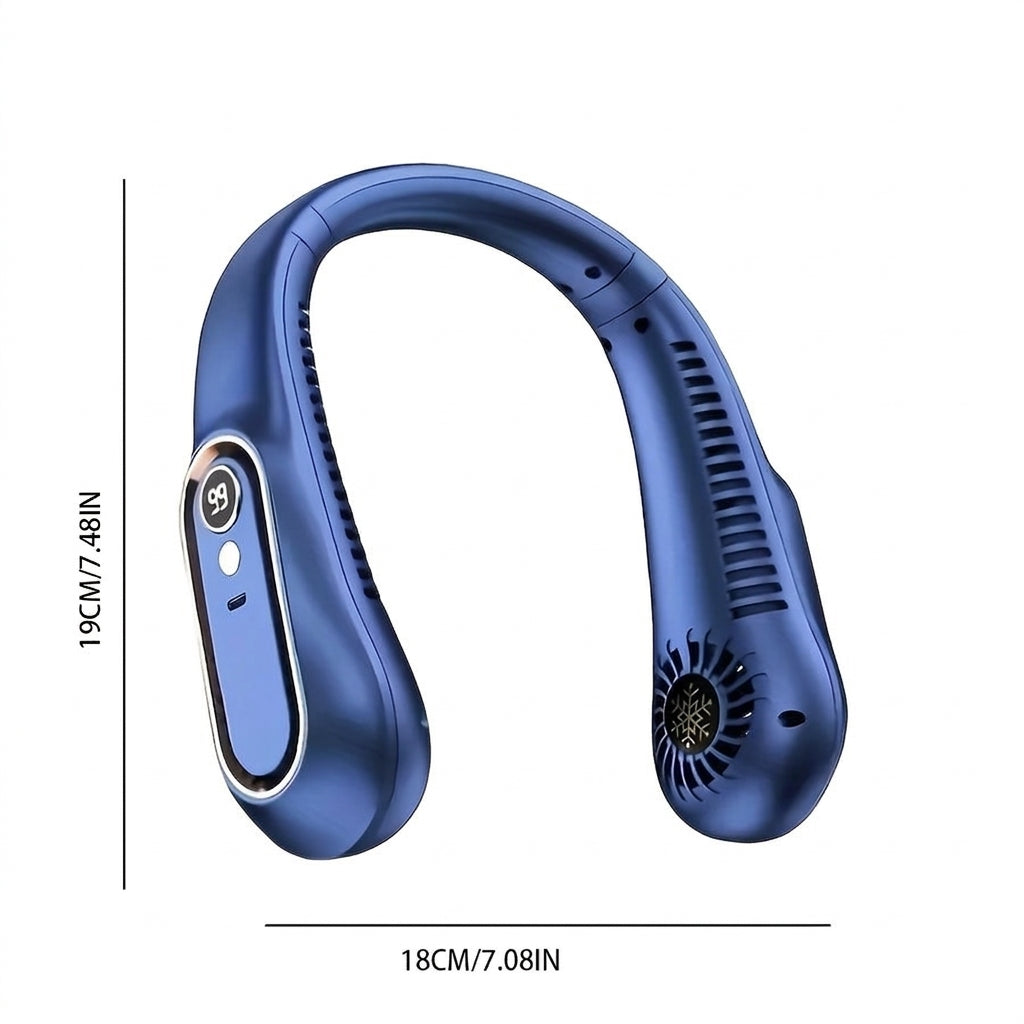 Ventilador USB Portátil para Cuello con Enfriamiento Flexible de 360° para Uso Exterior